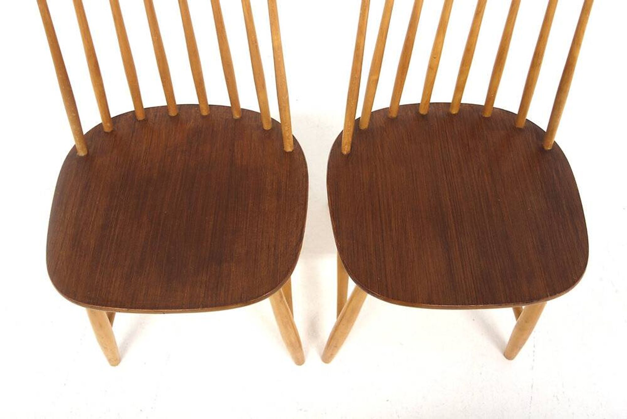 Set de 2 chaises scandinave "Pinnstol" en hêtre, Suède, 1960