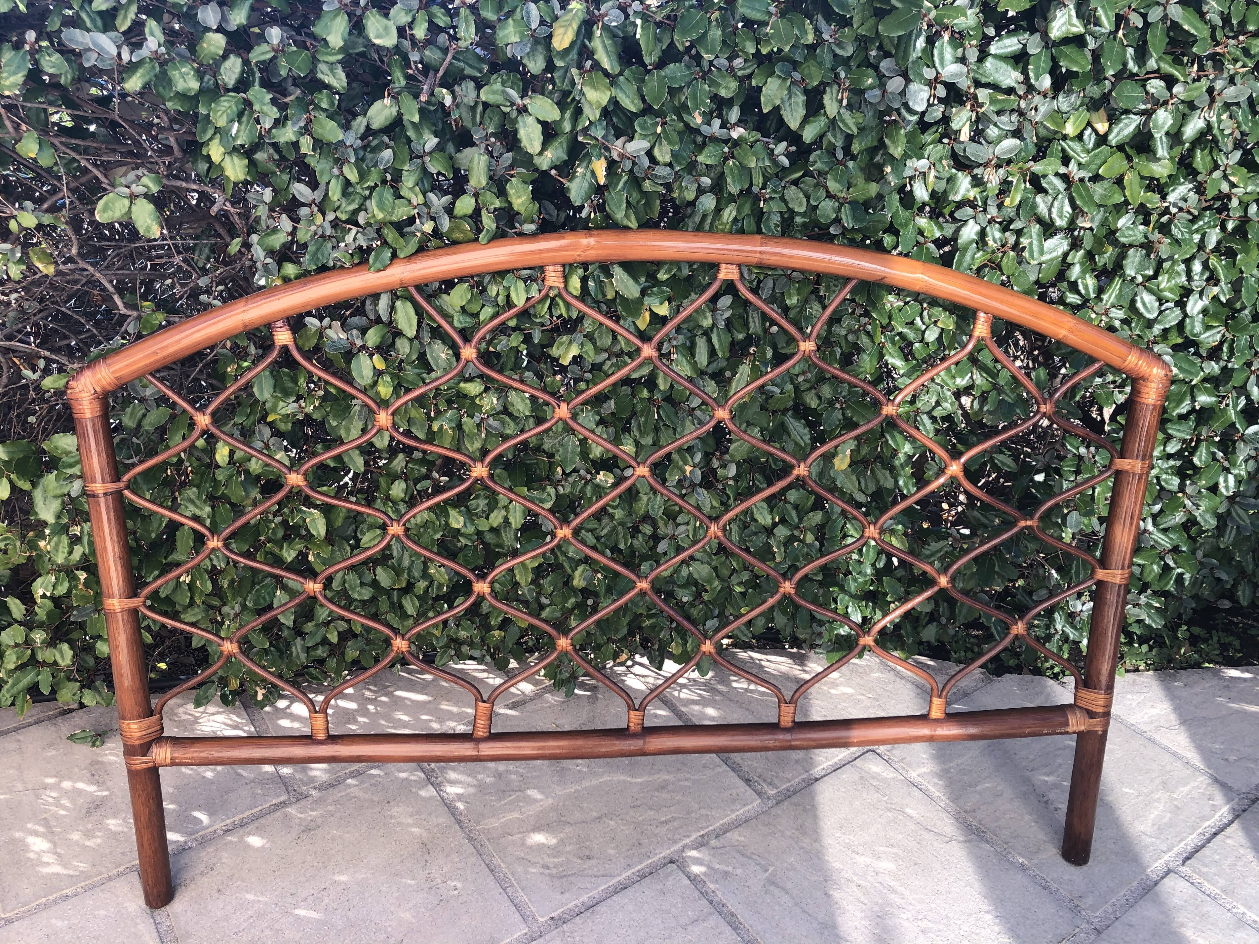 Bamboo and rattan headboard