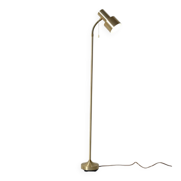 Scandinavian Golden Floor Lamp, 60s