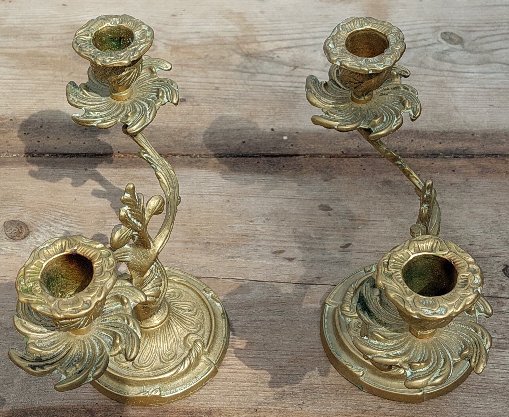 Bougeoirs en laiton