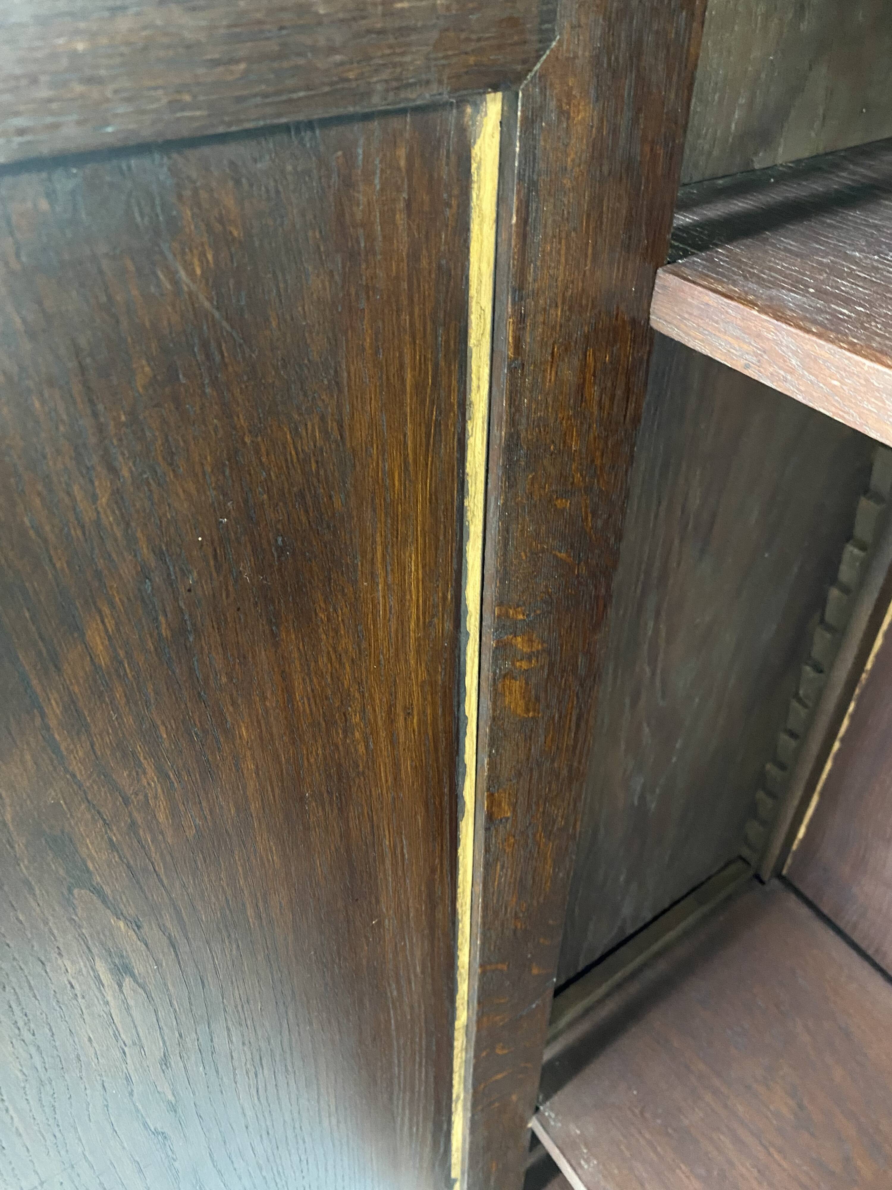 Large vintage wooden bookcase