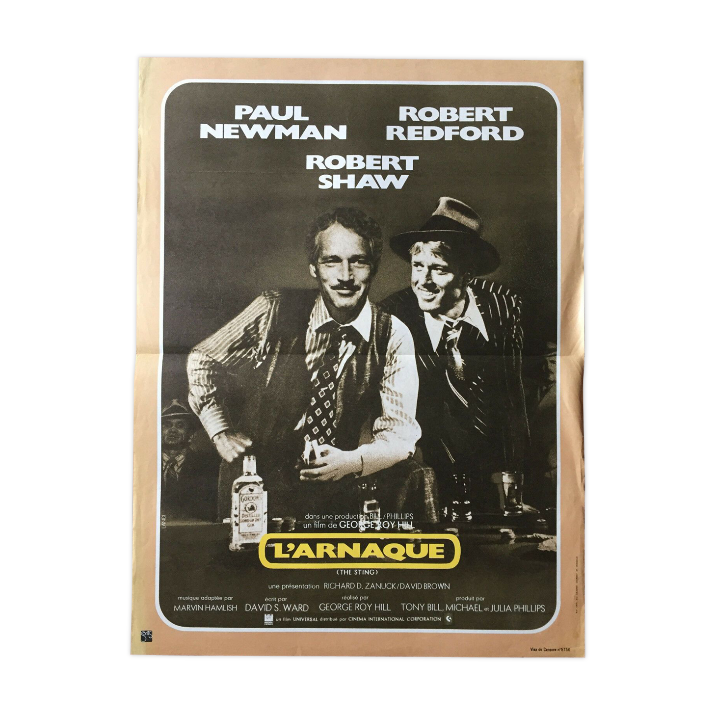 Movie poster "L'Arnaque" Robert Redford, Paul Newman 40 x 60 cm 1973