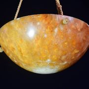 Art Deco great design brown alabaster chandelier, 1940s
