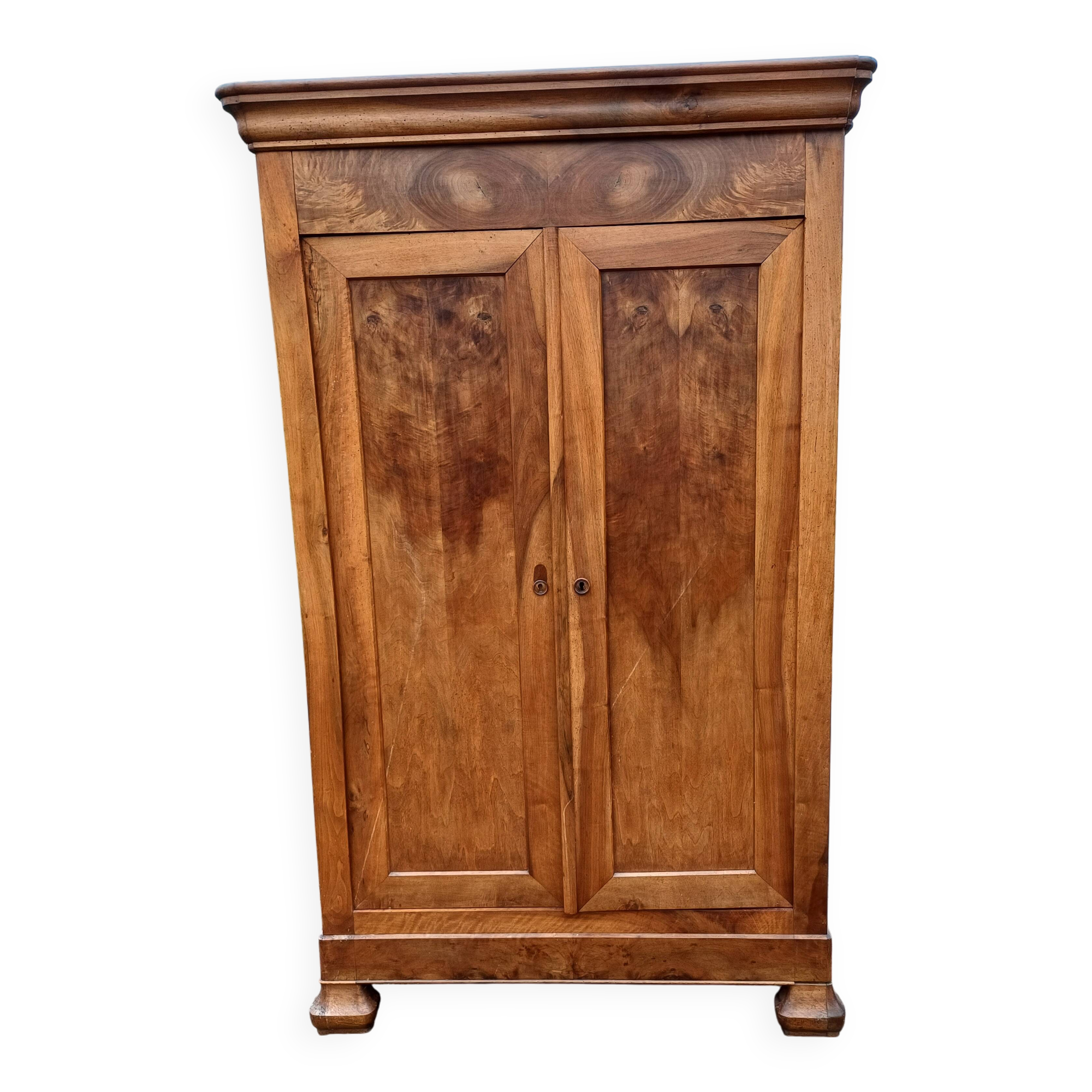 Louis Philippe Walnut Wardrobe 19th Century