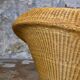Large wicker basket armchair, Italy, 1970s