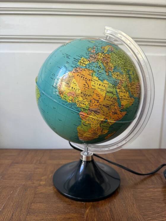 Antique illuminated globe