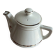 Antique porcelain coffee pot with stamped fire