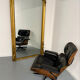 Large Napoleon III mirror with wooden gilded frame, 19th century, 200 cm.