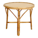 Table basse vintage en rotin