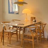 Table à manger de luxe en marbre chromé du milieu du siècle
