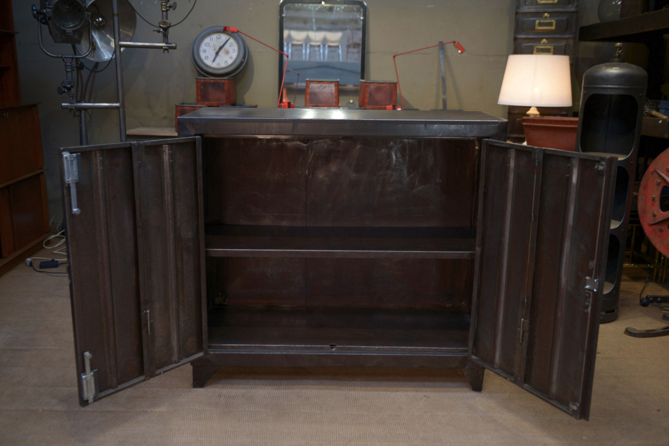 Industrial metal sideboard furniture 1950