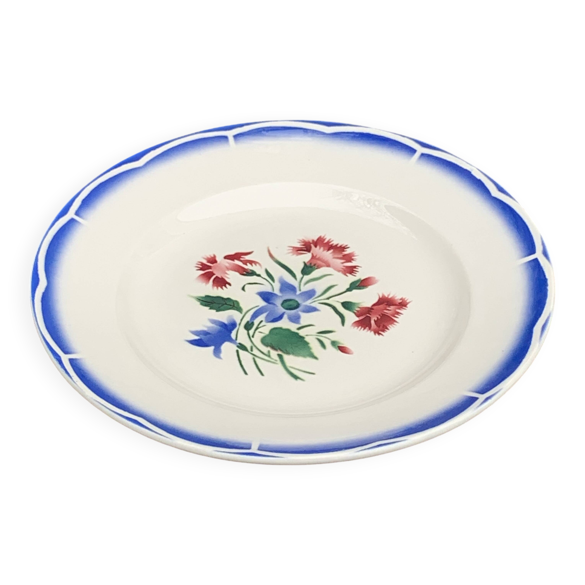 Cake dish, Elorn model, Digoin, Sarreguemines, vintage
