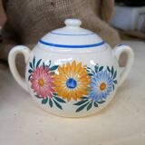 Vintage earthenware sugar bowl
