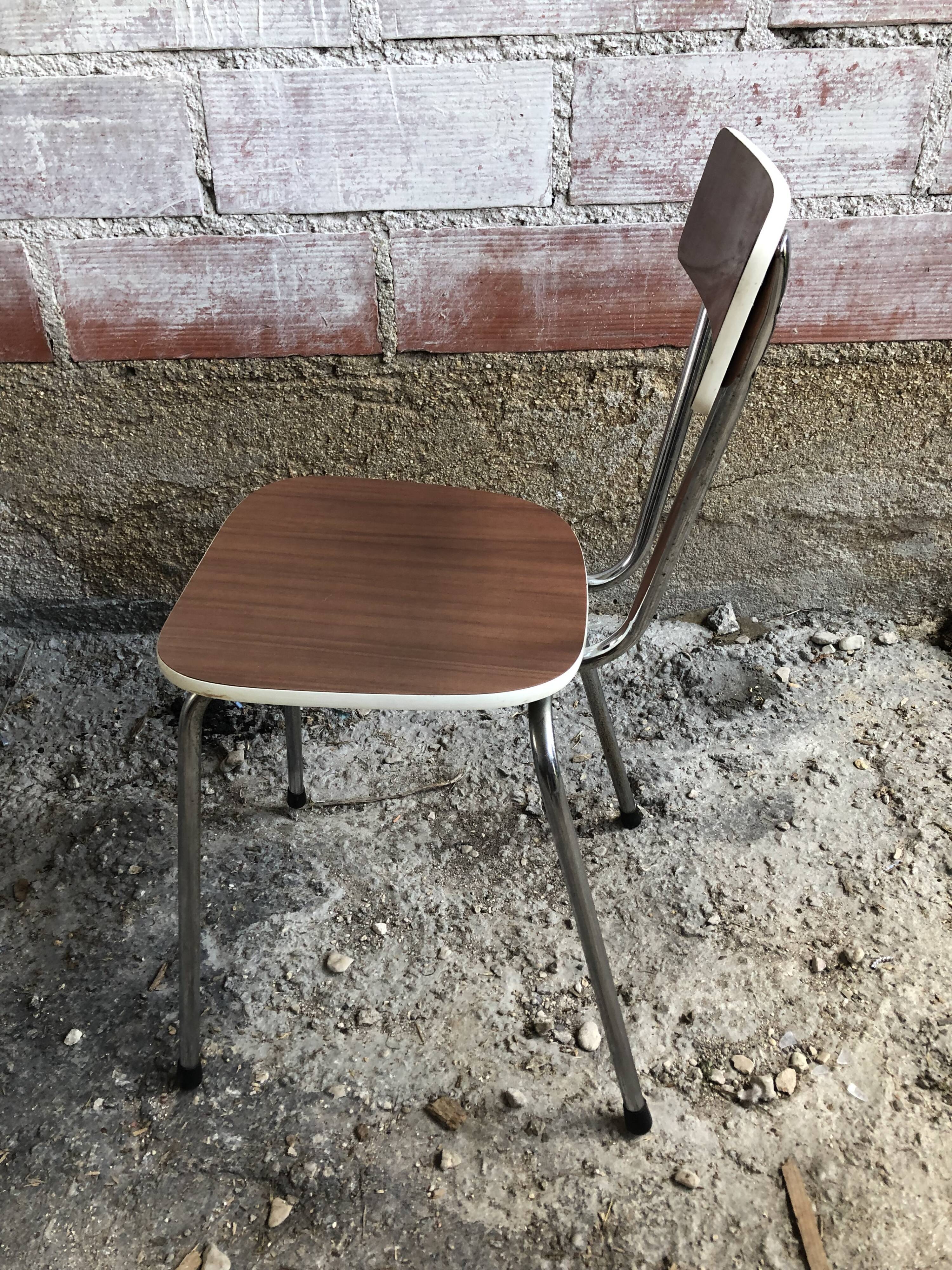 Old chair kitchen formica brown