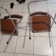 Lot de 2 chaises sodomexyl  chromées pliantes skaï