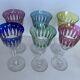 6 verres à vin de couleur St Louis Tommy