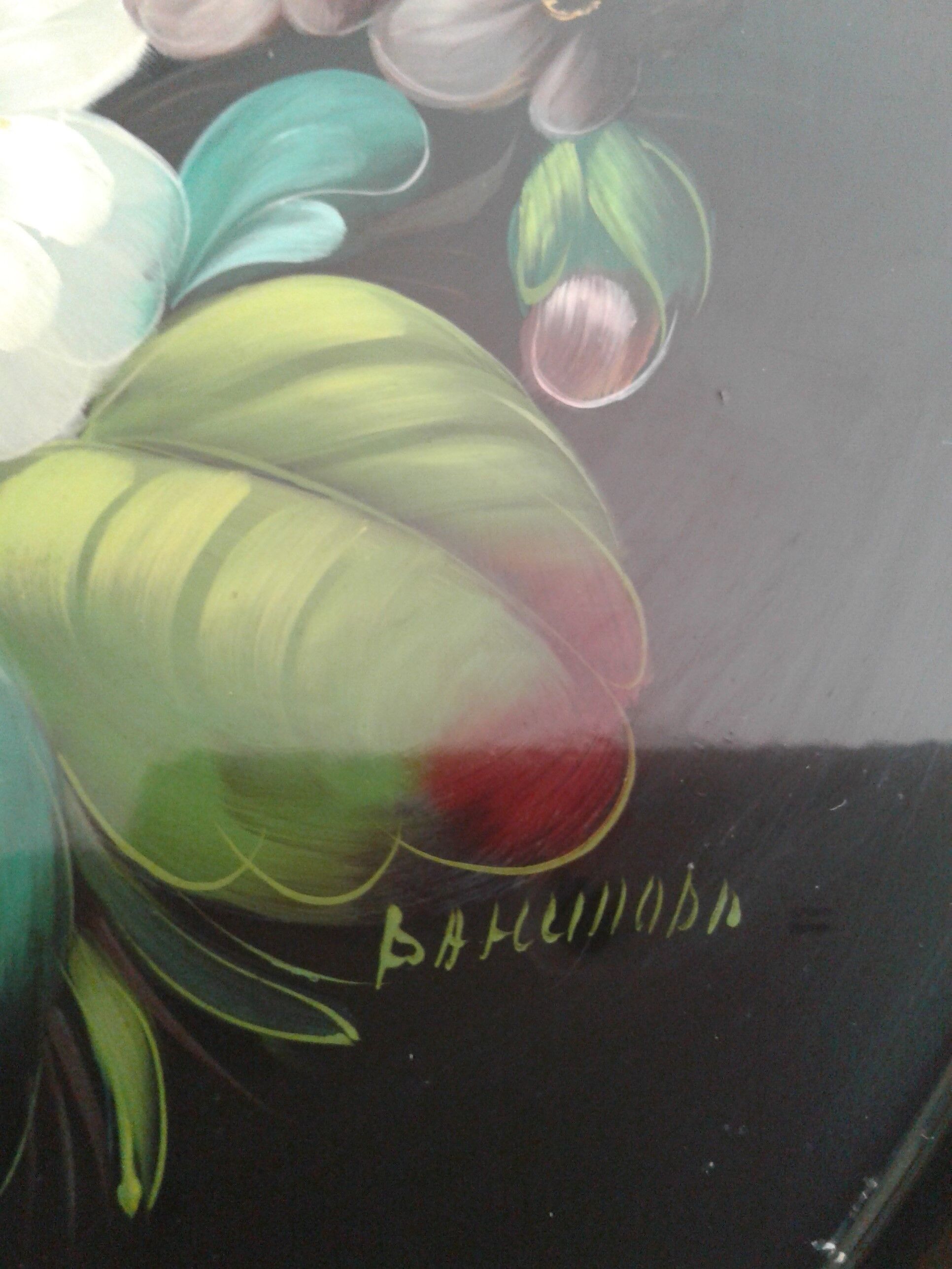 flowered tray origin Russia