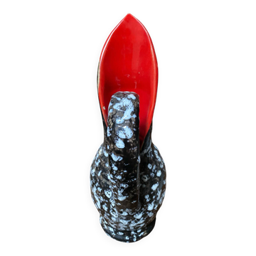 Ancien Pichet Pic Vallauris Années 50/60 – Écume de Mer & Rouge Flambo