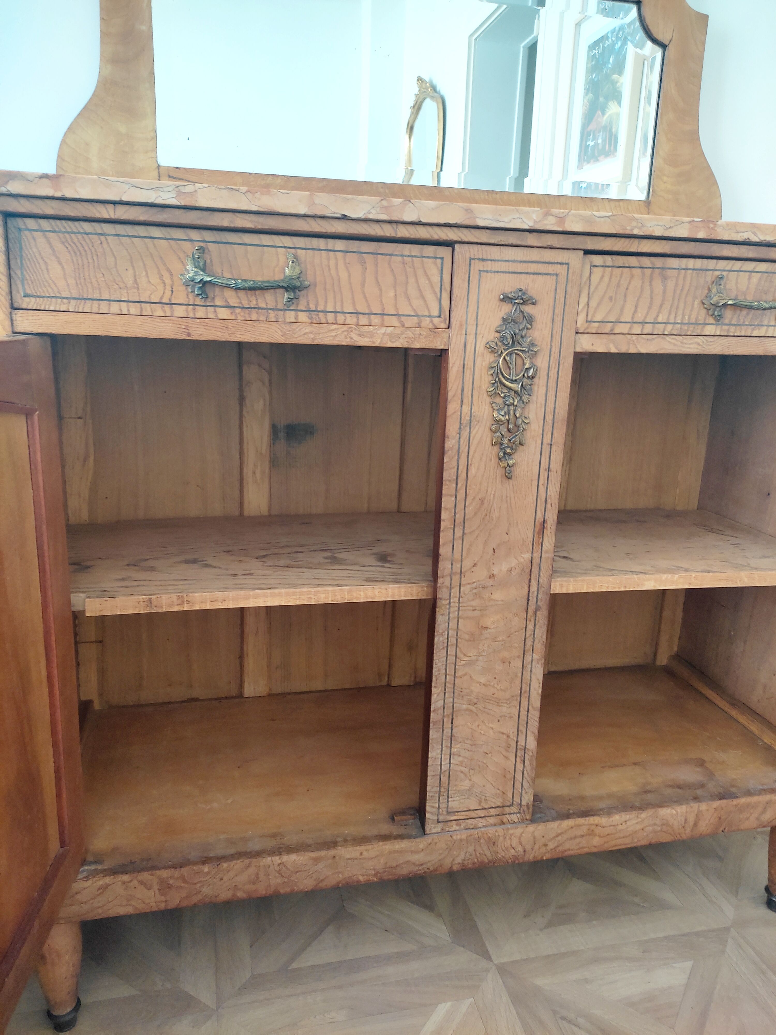Louis XVI style wooden sideboard