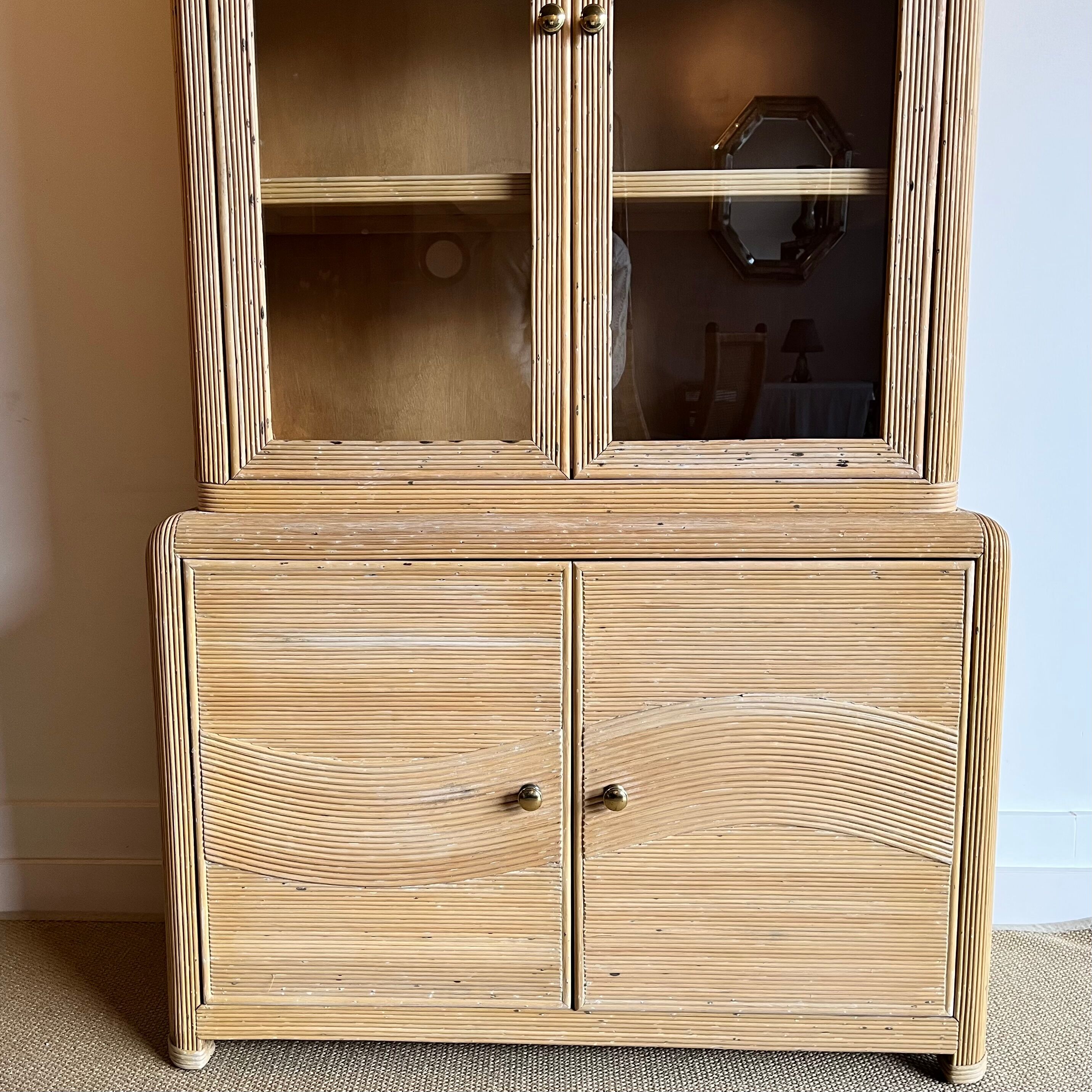 Showcase cabinet bamboo rattan Vivai del Sud