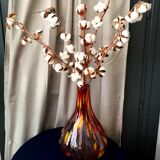 Vase made of multicolored glass paste