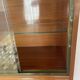 Buffet vitrine vintage bois et laiton