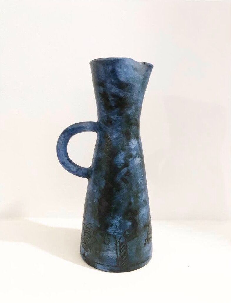 Jacques Blin's pitcher signed "J Blin" 1950