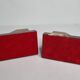 Pair of Art Deco bookends in solid wood and veined black marble