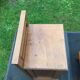 Vintage bedside tables with solid oak compass legs (pair)