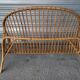 Bed in 2 parts, head and foot, or vintage rattan bench.