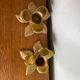 Pair of vintage brass candle holders