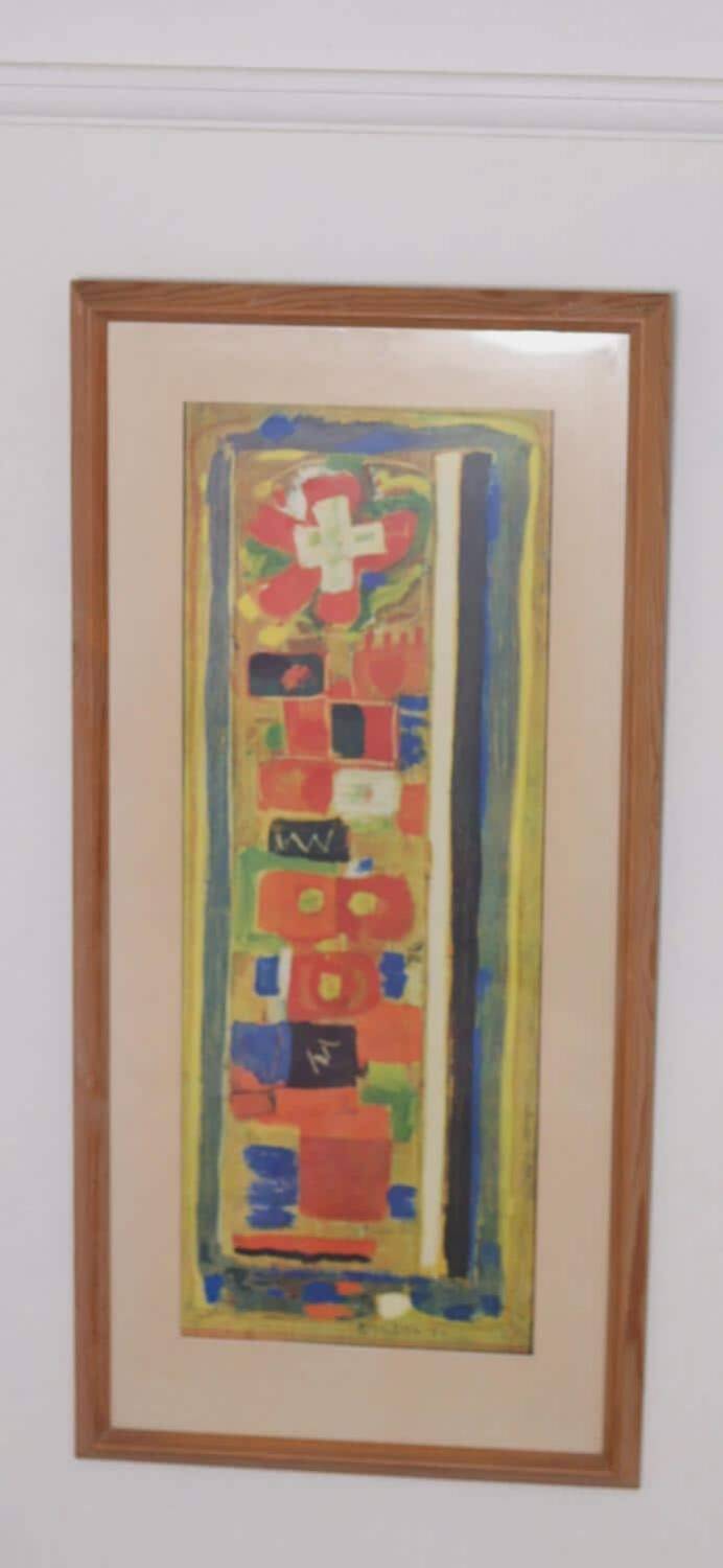 Swedish Oil on Panel – “Abstract Composition” by MARTIN BISSIÈRE, 1952