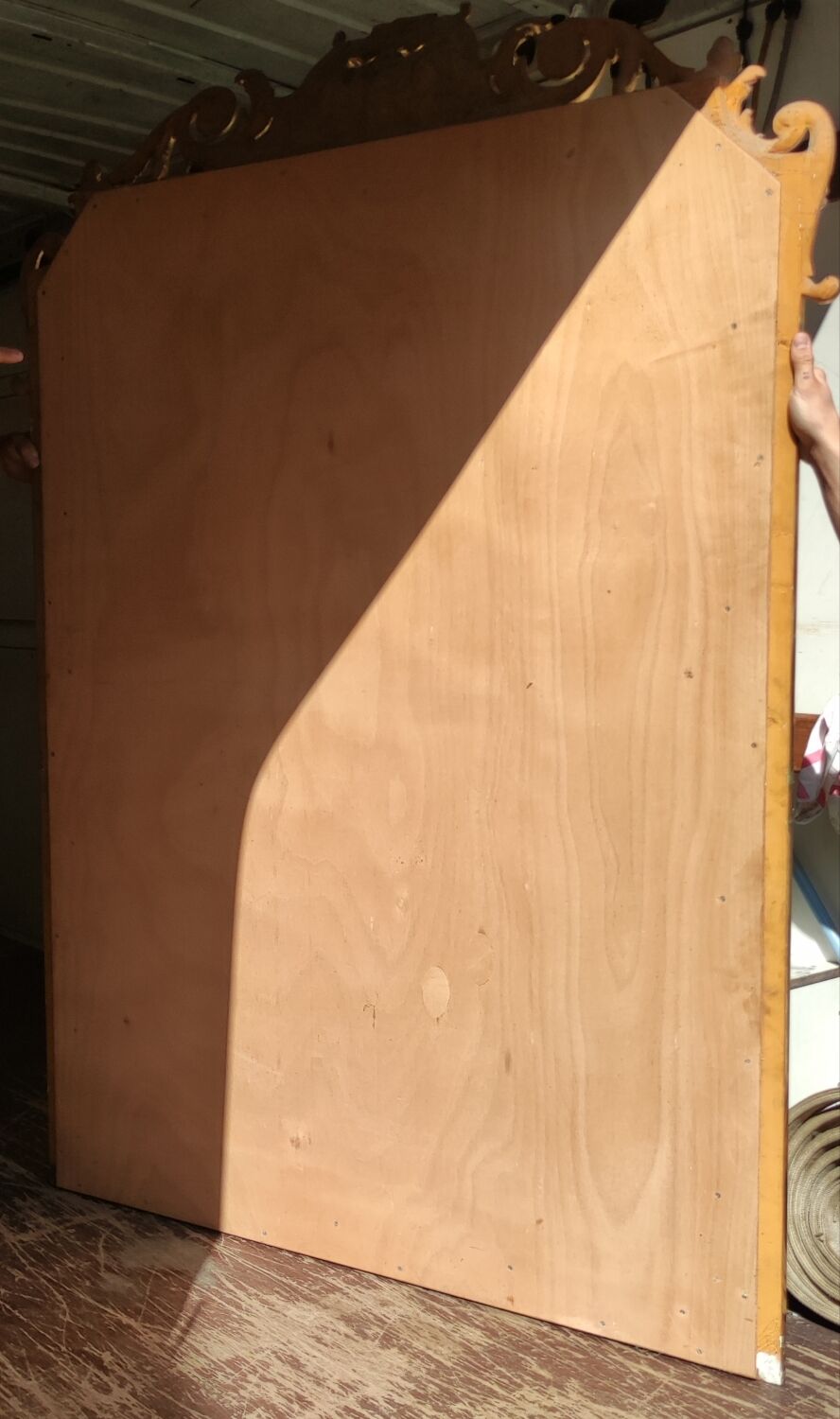 Old large gilded mirror