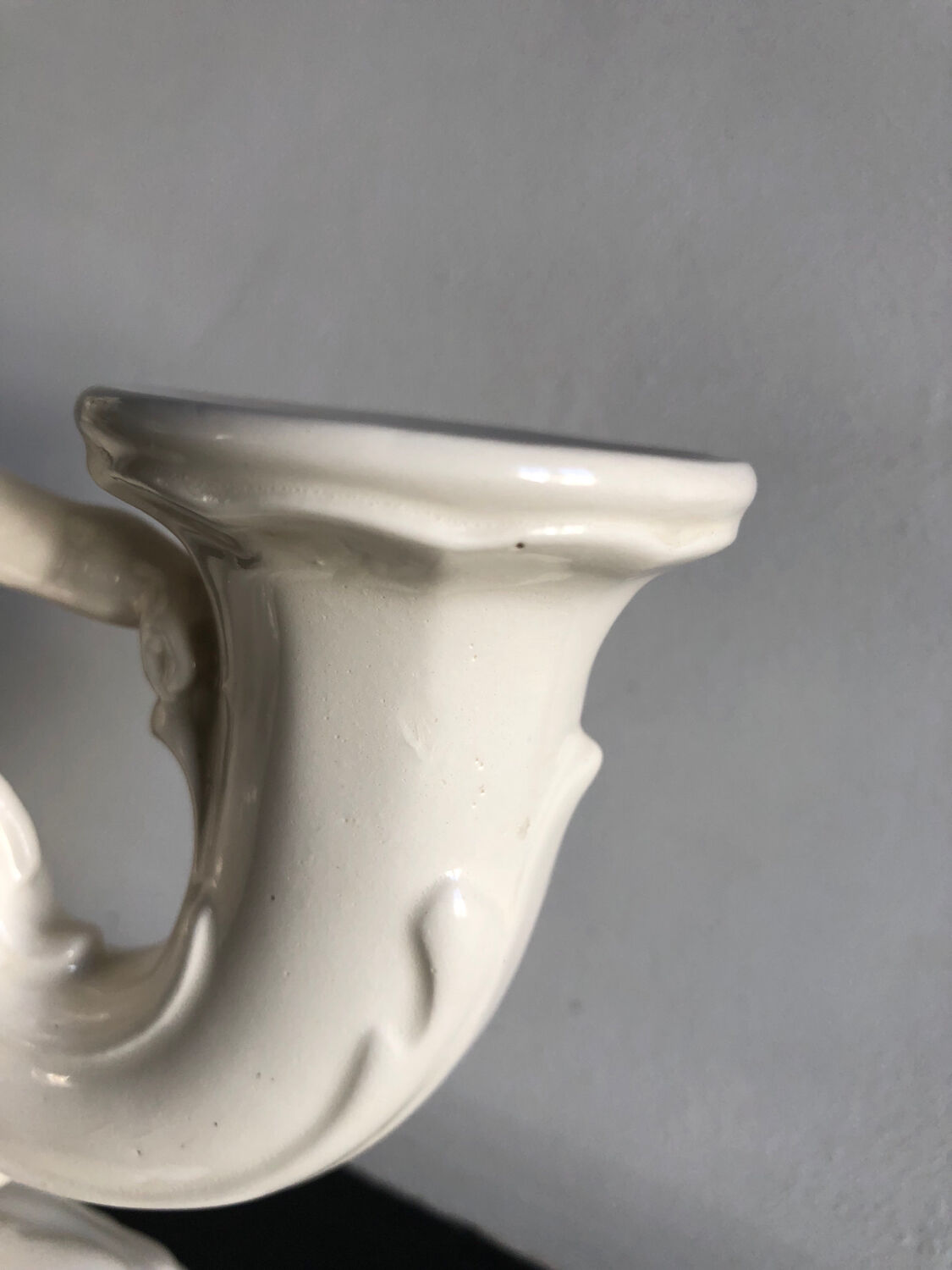 Antique porcelain candlestick