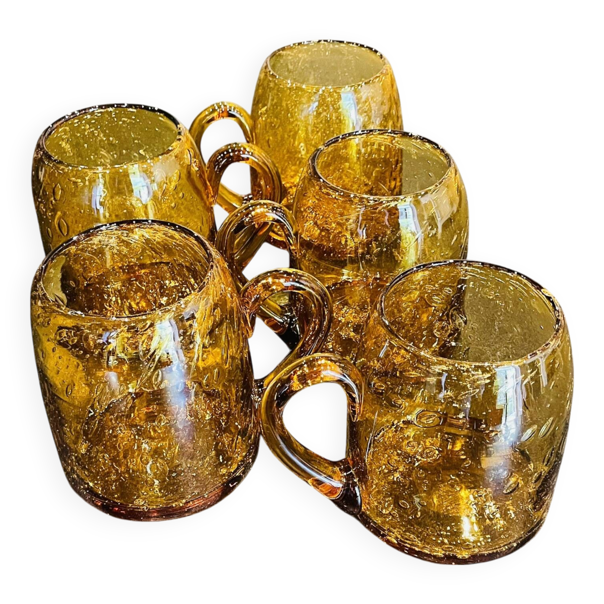 Set of 5 Biot beer glasses