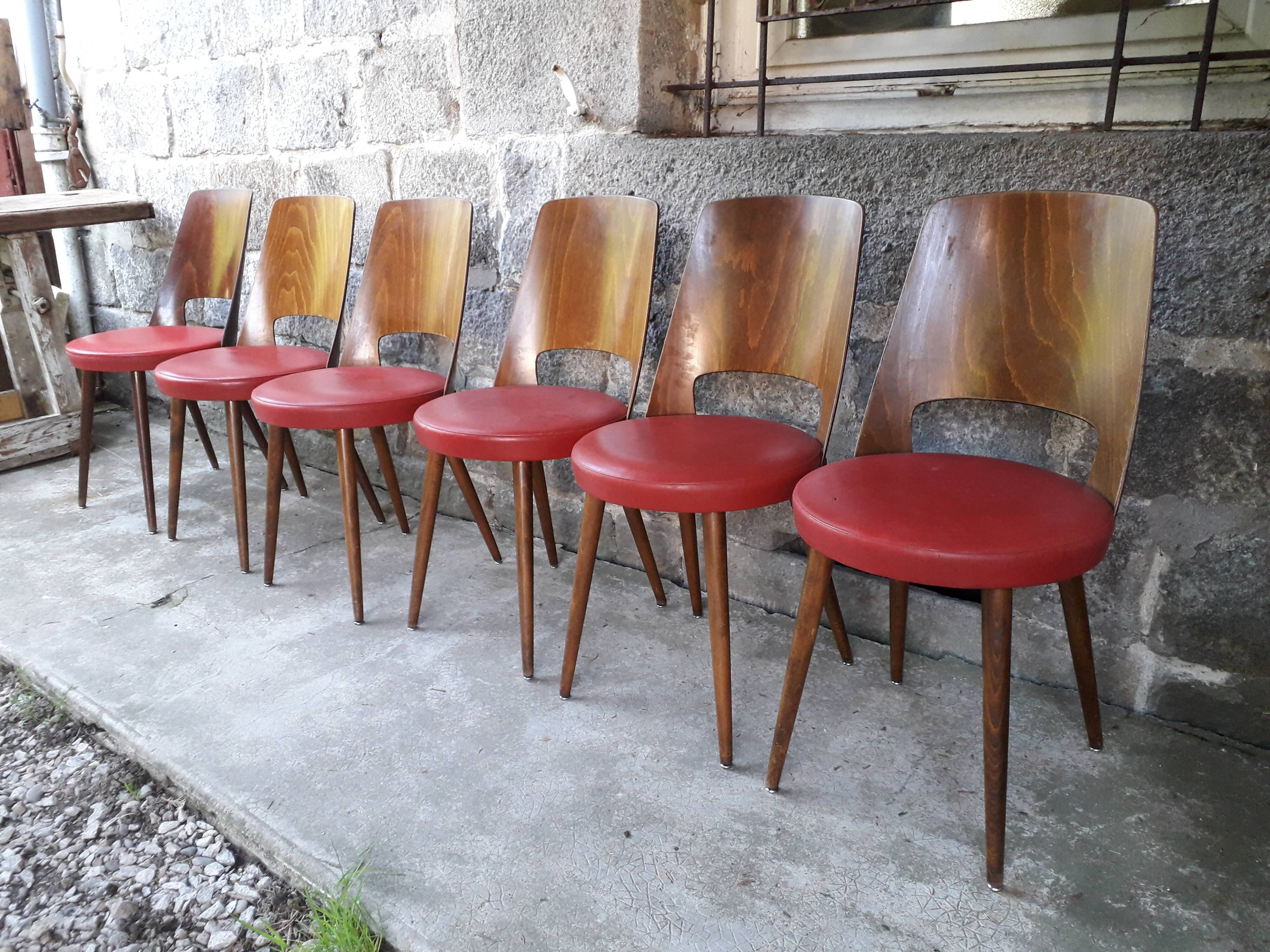 Lot de 6 chaises bistrot Baumann Mondor
