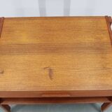 1960s Danish Teak Sewing Cart or Side Table