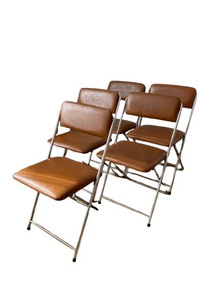 Vintage chrome folding chairs