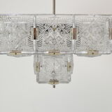 Mid-century glass pendant by Jaroslav Bejvl for Kamenicky Senov années 1960