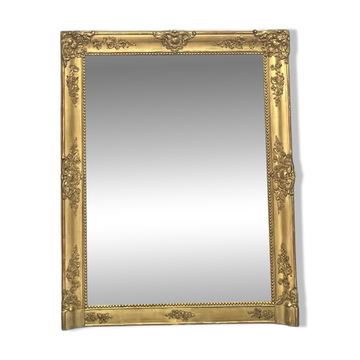 Empire period fireplace mirror 128/102.5cm, overmantel, mercury glass