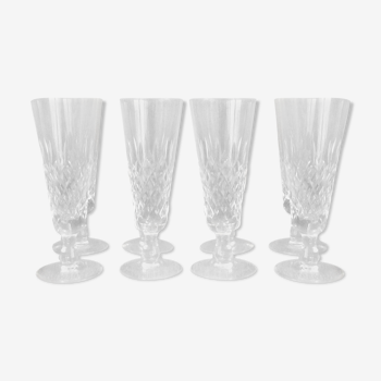 Set of 6 champagne flutes crystaldery of Lorraine