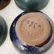 Set of 4 ramekins Bowls / cups in glazed ceramic Signed Alésia