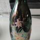 Iridescent japanese vase with floral patterns. stamped japan. high 27.5 cm