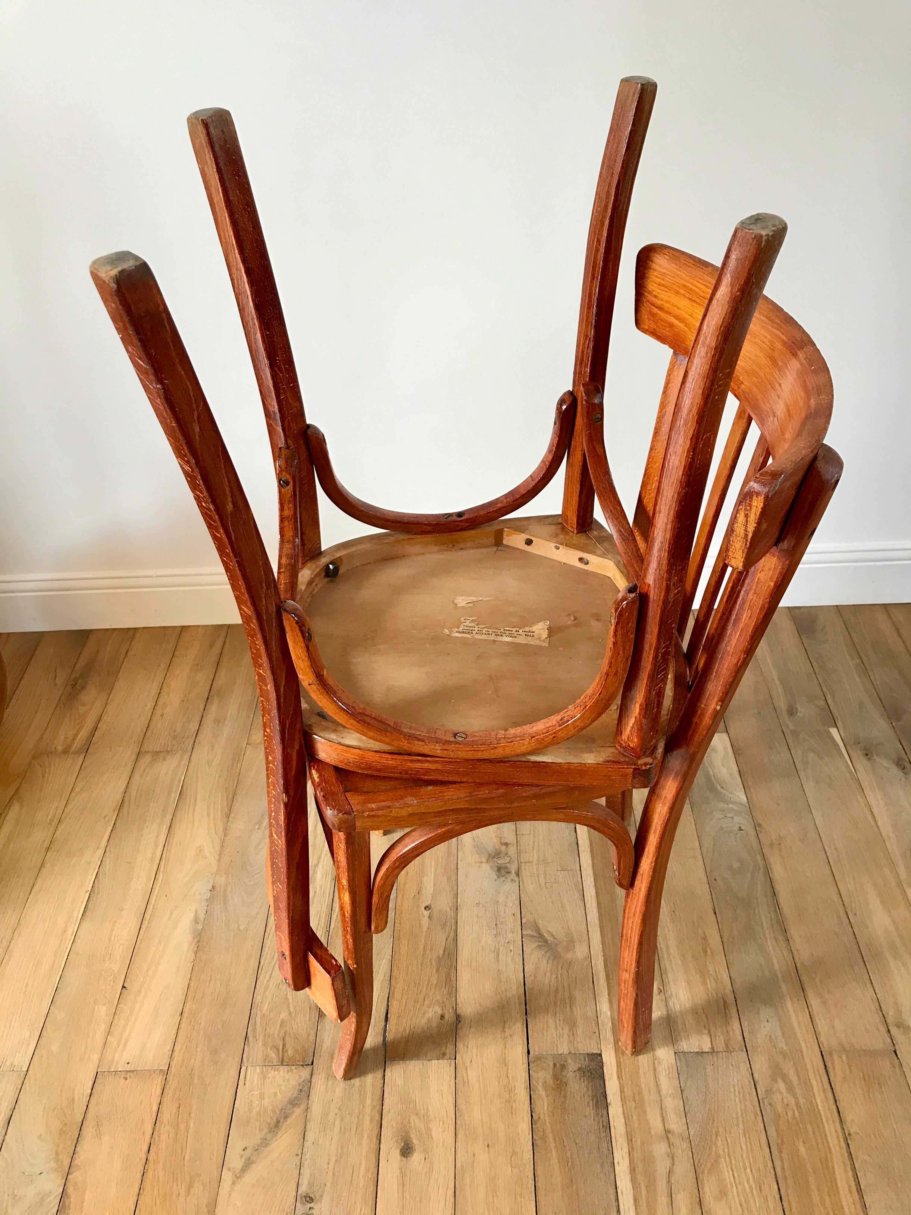 Duo de chaises bistrot Luterma années 30
