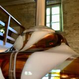 Suspension in Murano glass and chrome metal