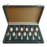 Lot de 12 cuillères à moka Ravinet Denfer en métal argenté