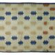 Grand vintage Turkish kilim in blue and ecru, 352 x 217 cm.