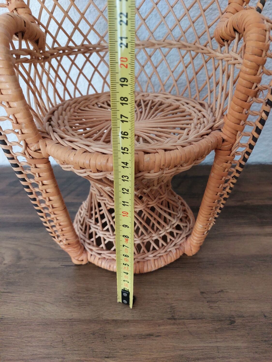 Small emmanuelle armchair for vintage doll wicker / rattan new