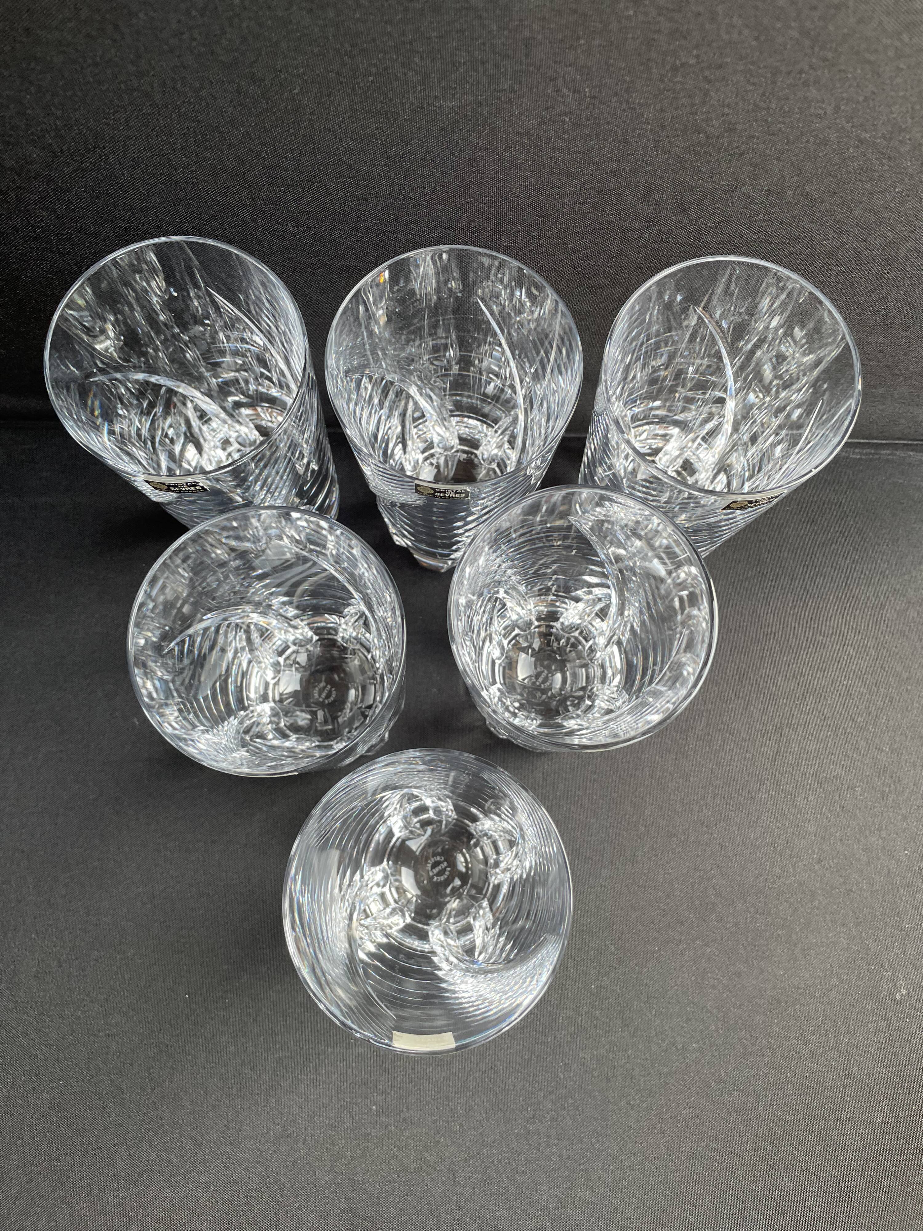 Cristal de Sèvres - Verres à orangeade (6) - Monge