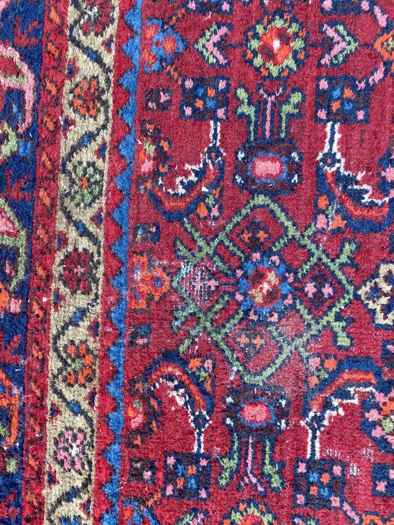 Handmade ancient persian hamadan carpet 120x204 cm